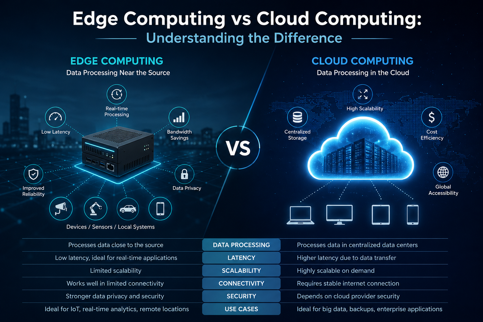 Edge Computing vs Cloud Computing: Understanding the Difference